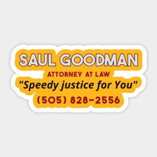 Saul Goodman Attorney at law Sticker